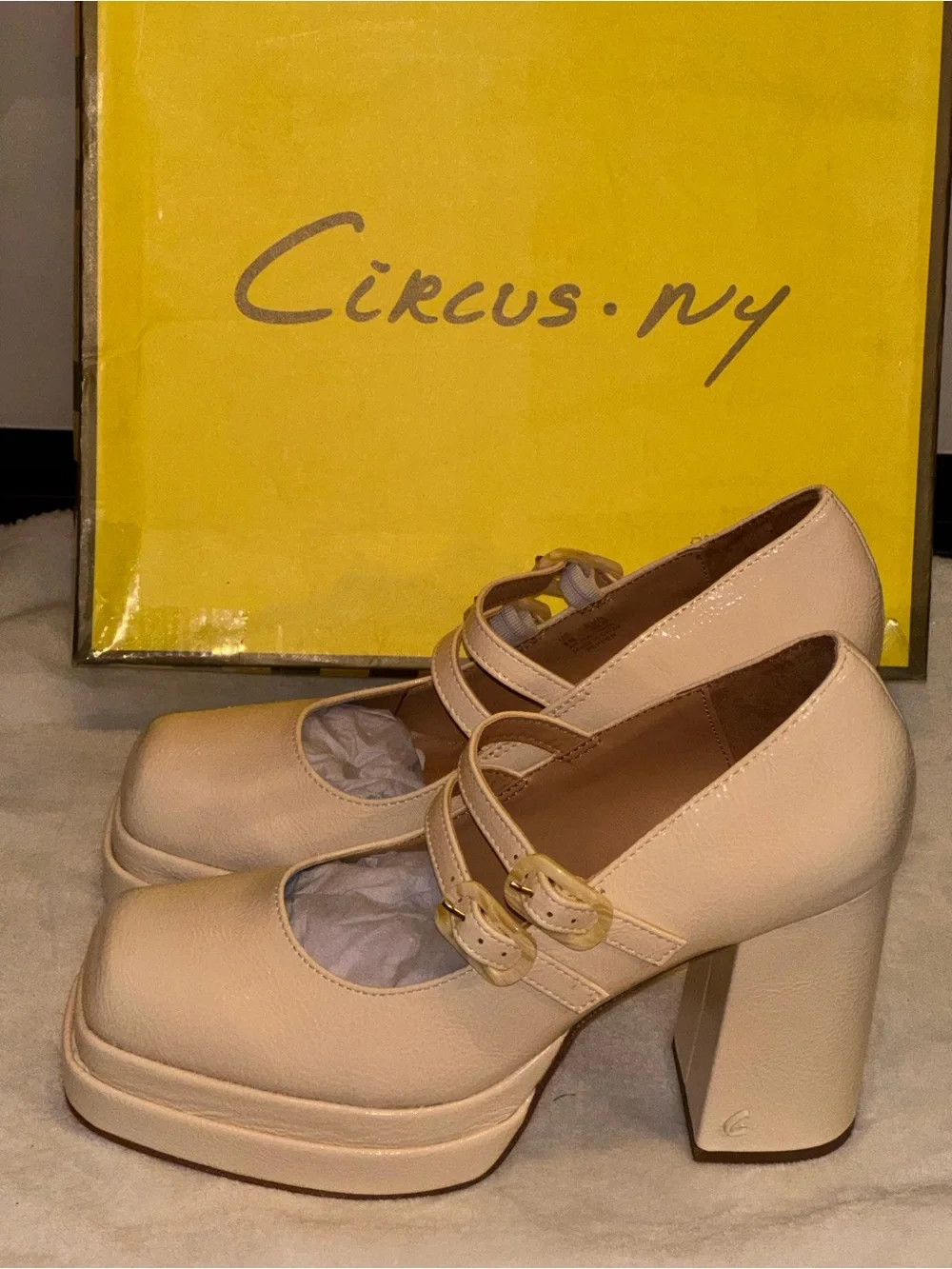 Circus by Sam Edelman Womens Pepper Patent Mary Jane Platform Heels